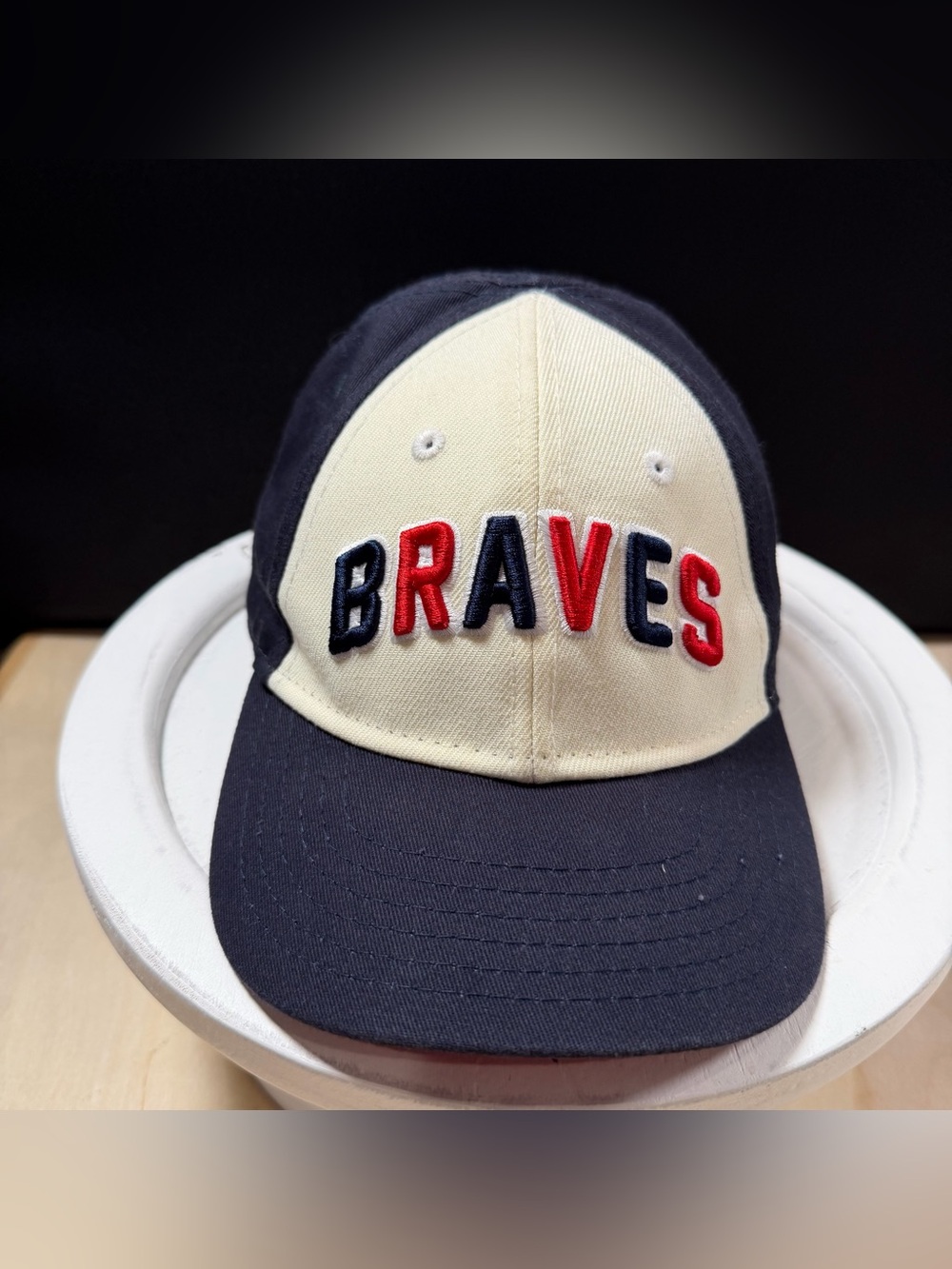 Toddler/Kids Atlanta Braves Adjustable Hat, Navy, With/Braves Letters Raised